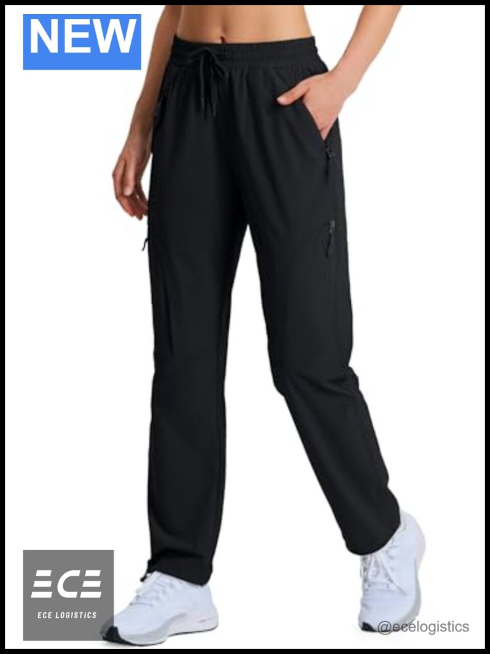 Hugut Women's Lightweight Hiking Cargo Pants Quick Dry UPF 50+ Zipper Pockets